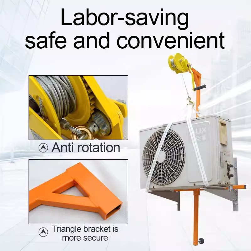 Air conditioning crane Installation Hanging Air Conditioner Outdoor ...