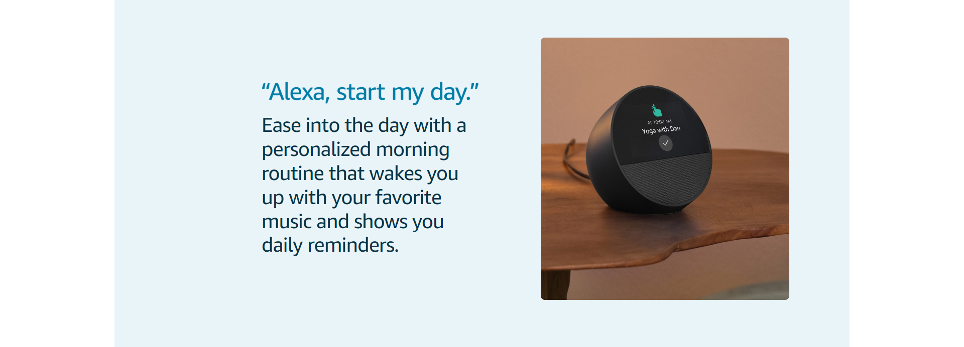 Amazon Echo Spot Smart Alarm Clock with Vibrant Sound and Alexa ...