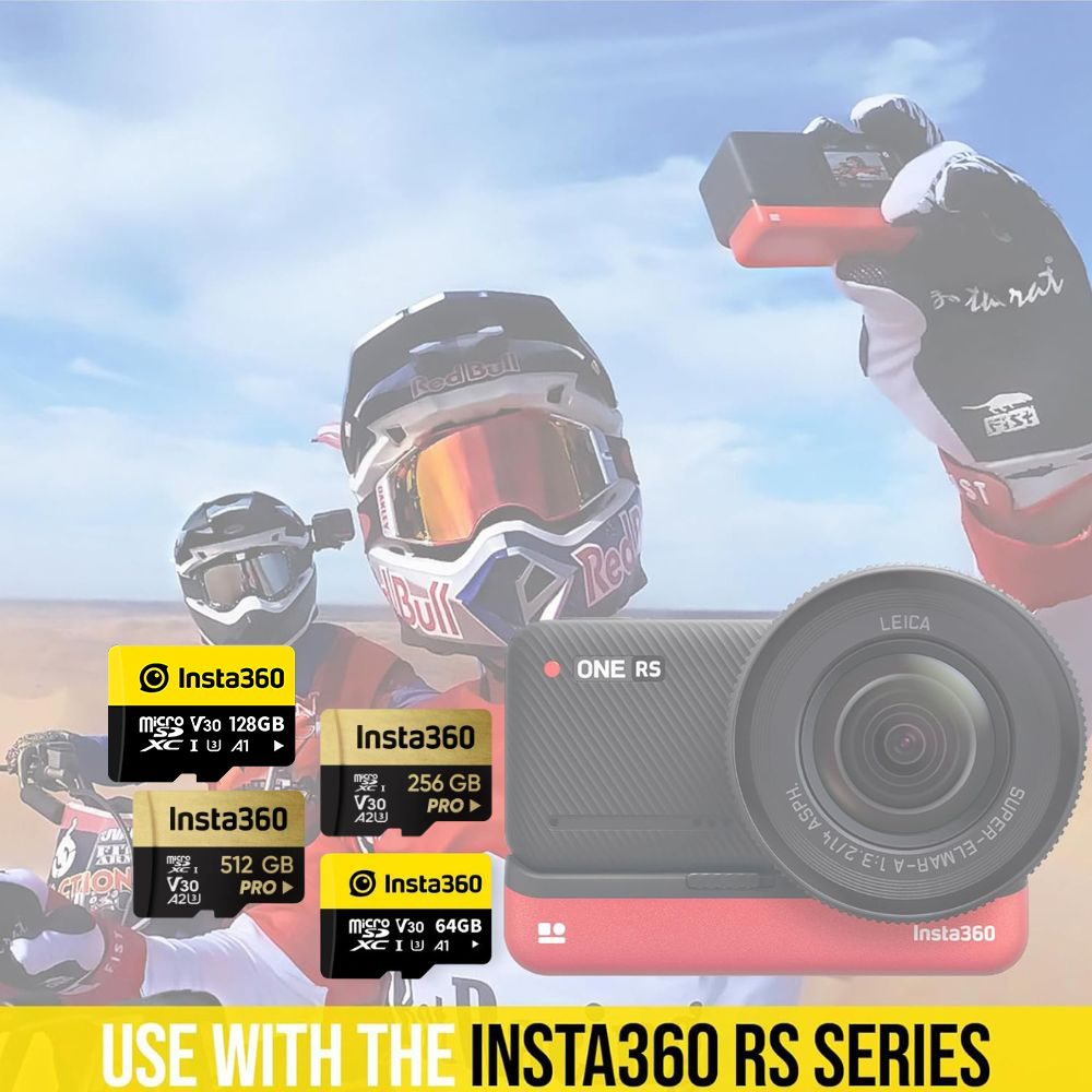 Insta360 512GB 256GB 128GB 64GB microSDXC UHSI Class 3 V30 A1 / A2