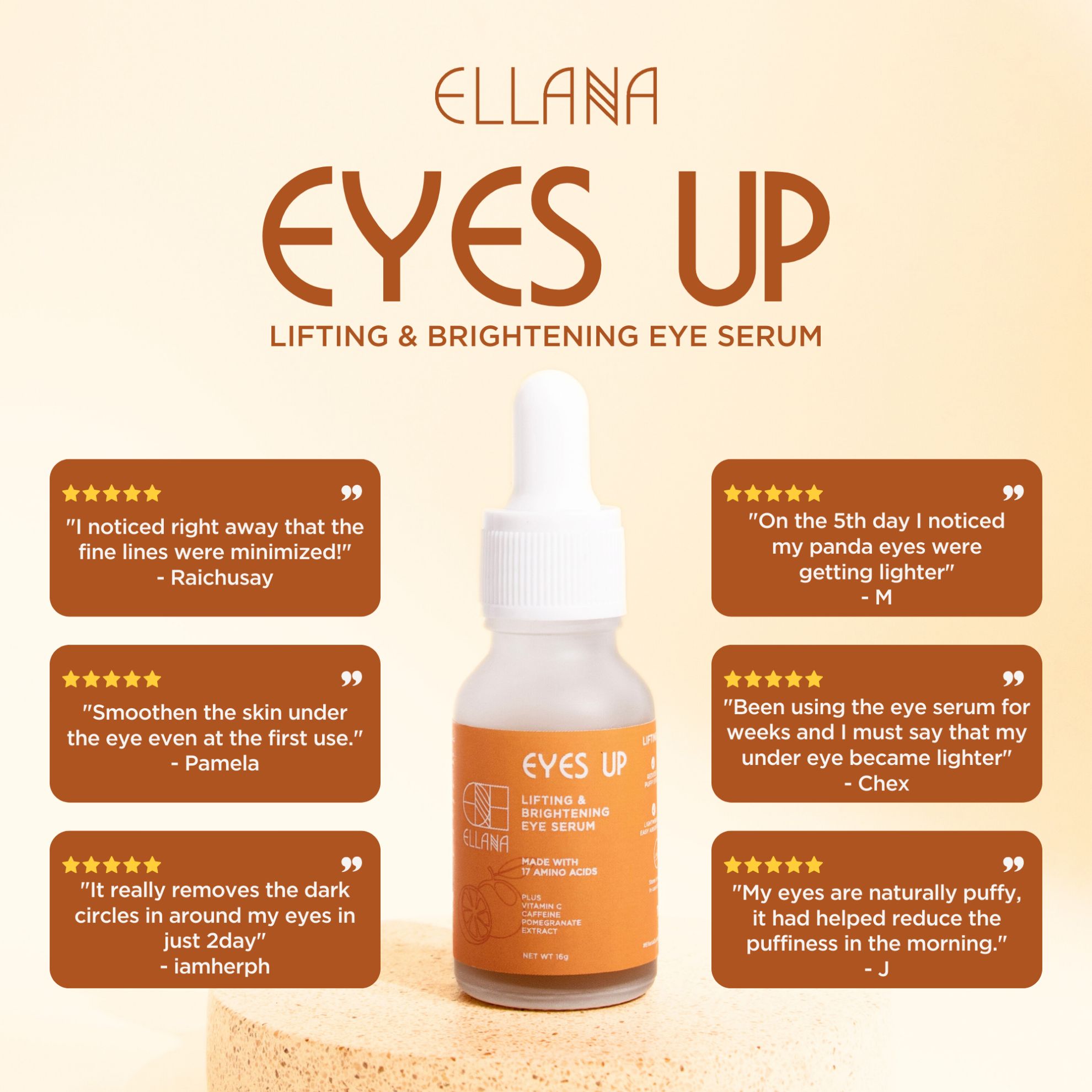 Ellana EYES UP Lifting and Brightening Eye Serum with Coffee Seed