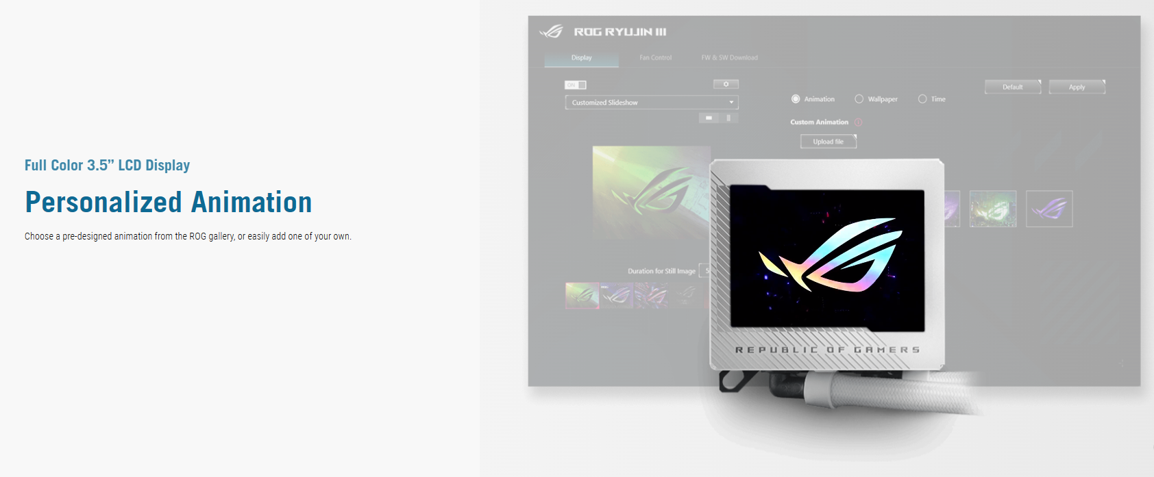 ASUS ROG Ryujin III 240 ARGB White Edition All-in-One Liquid CPU Cooler ...