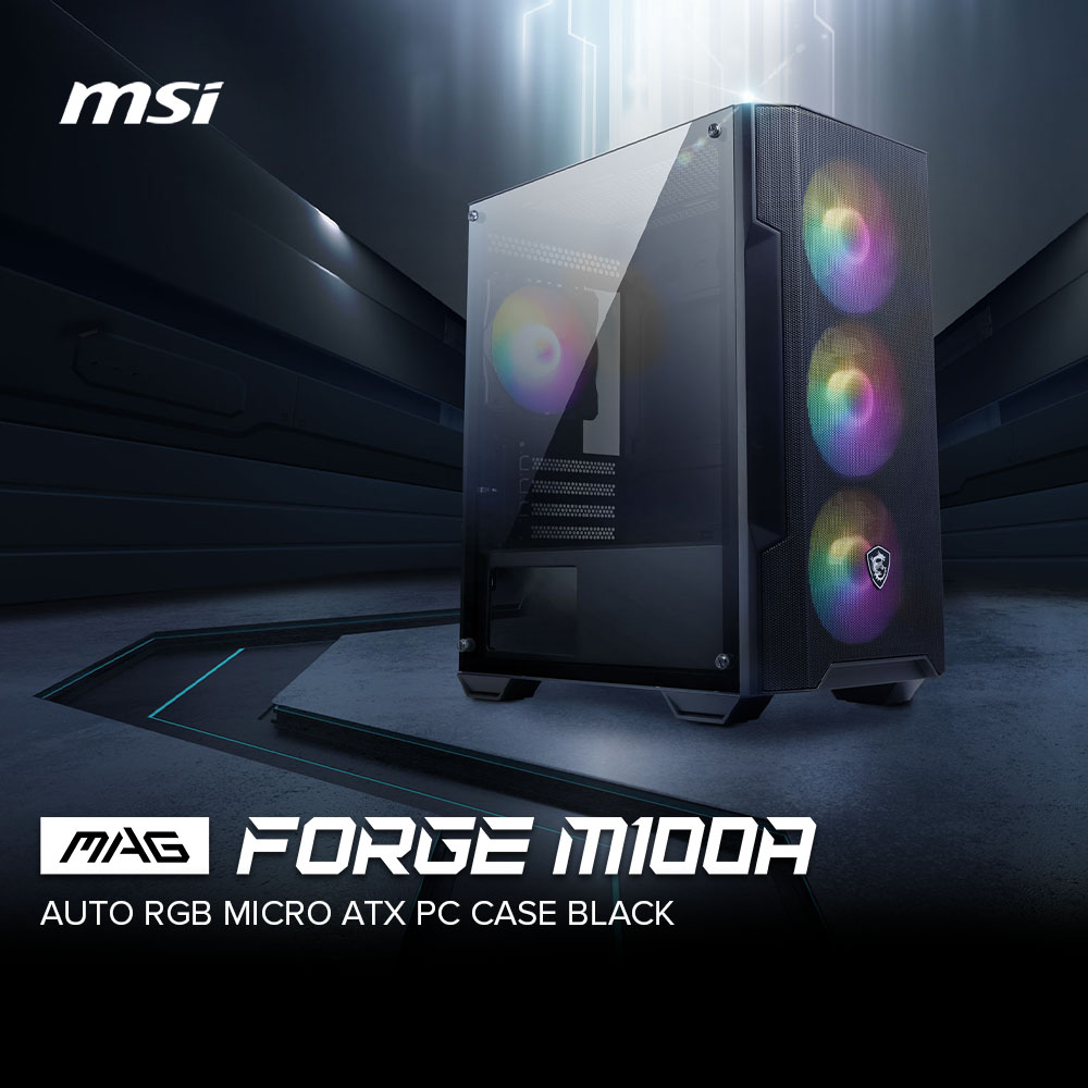 MSI MAG Forge M100R Micro-ATX Tower Black Gaming Case
