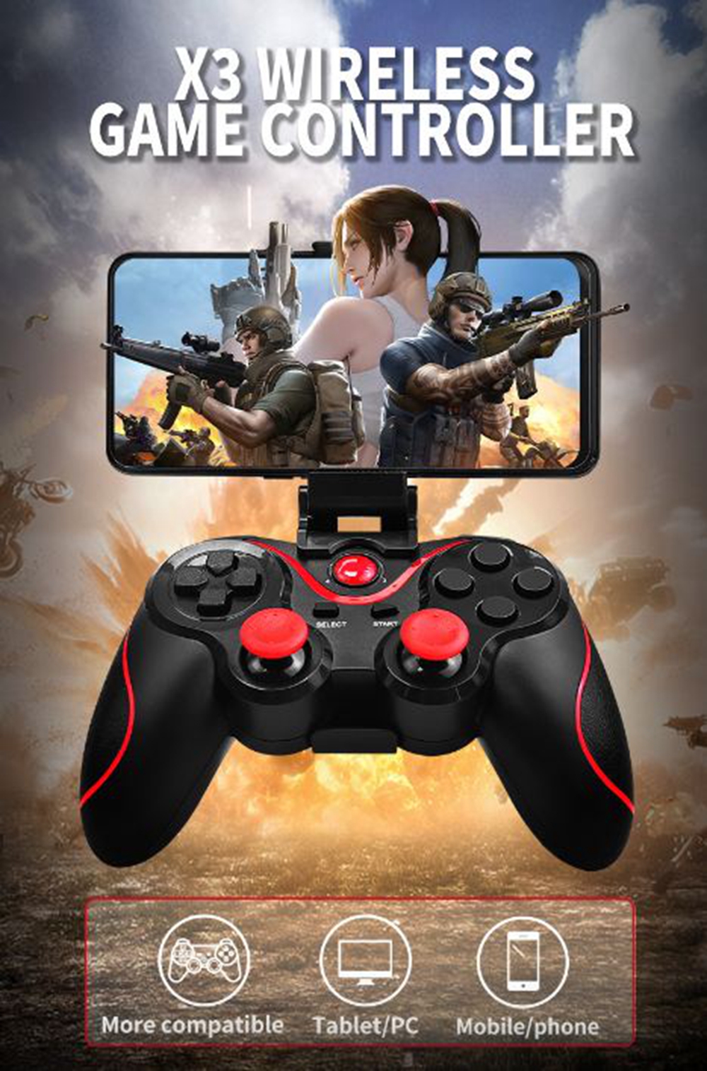 GEN GAME X3/T3 Wireless Bluetooth Gamepad Game Controller | Shopee ...