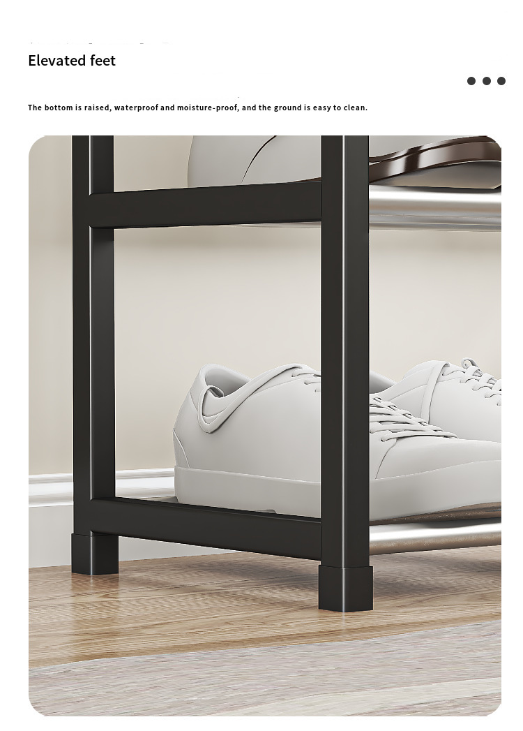 B55 COD Multi-layer shoe rack shoe stand assembly Dormitory steel tube ...