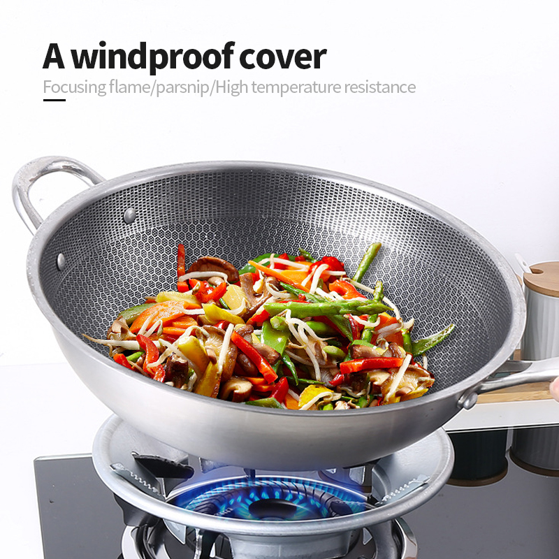 Nipiin Windproof High Efficiency Gas Stove Energy Saving Cover Heat ...