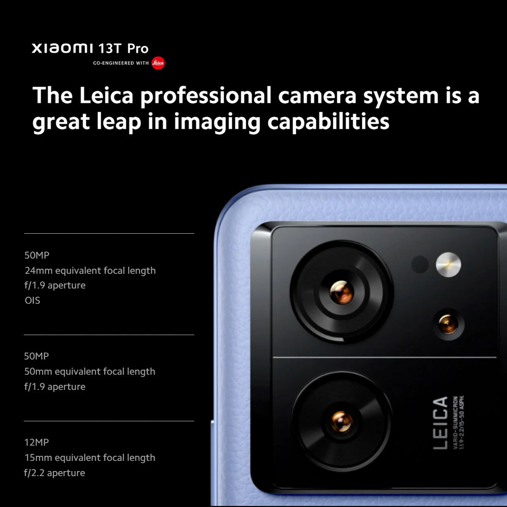 LEAK: Xiaomi 13T Pro major details emerges: Dimensity 9200, 50MP Sony  IMX707, and up to 1TB storage! : r/Tech_Philippines