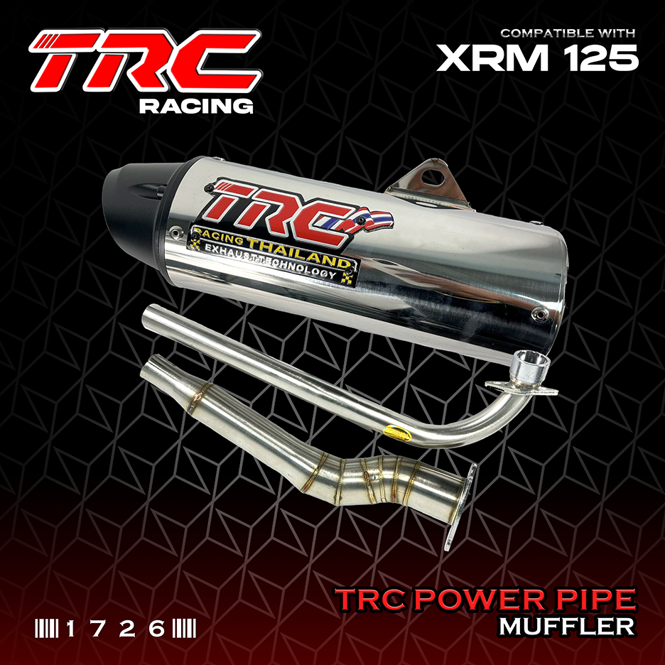 TRC Racing Honda XRM 125 Power Pipe Muffler Exhaust with Removable ...