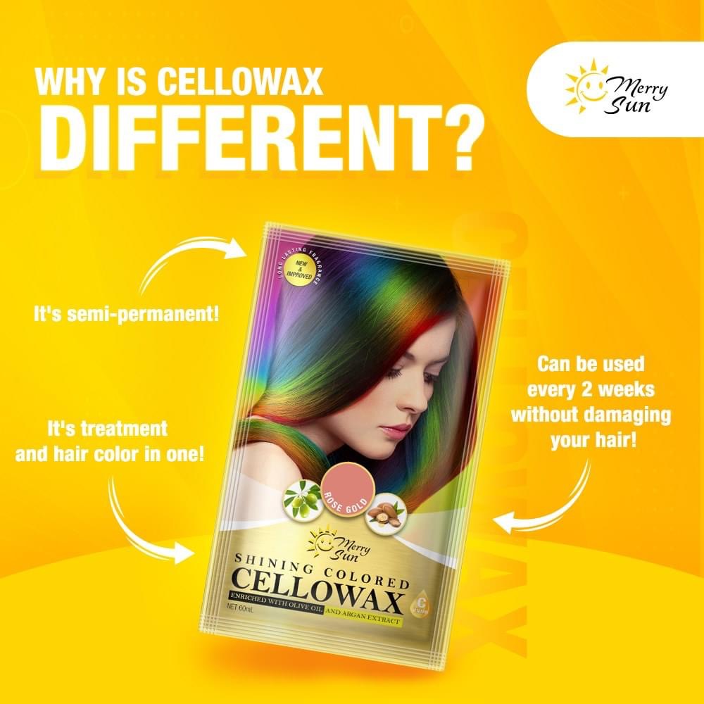 Merry Sun Cellowax Shinning Hair Color/Dye(Rose Gold), Plant Based ...