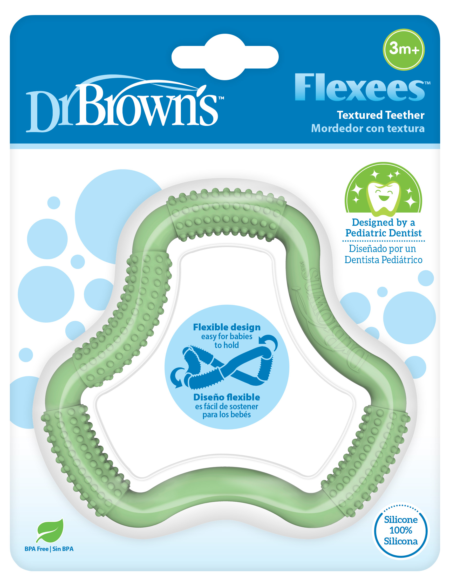 Dr. Brown's Teether Flexees A Shape Green | Shopee Philippines