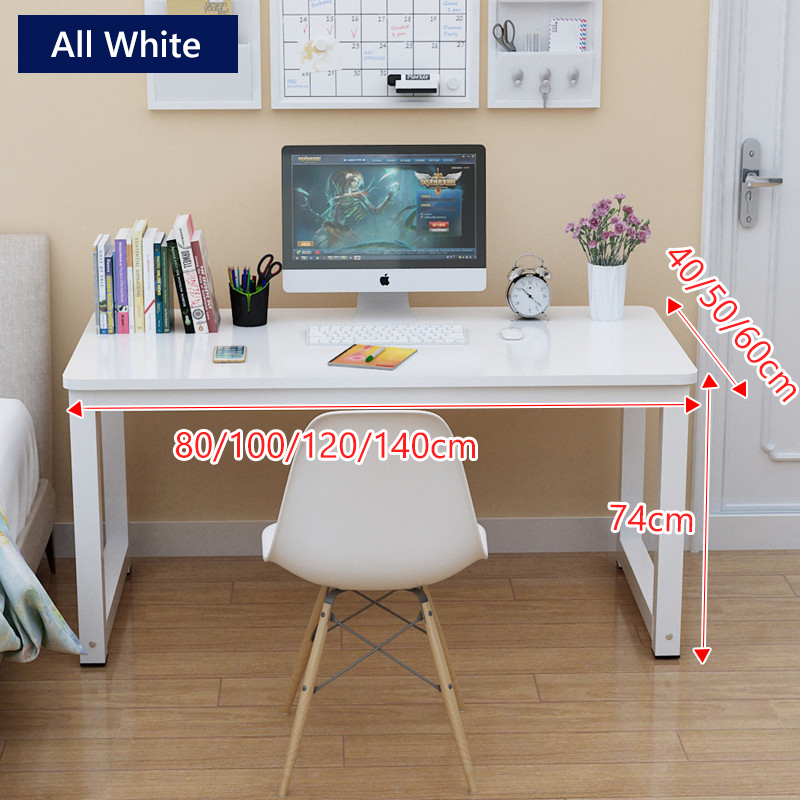Multi-Function Computer Desk Office Table Modern Simple Solid Wood ...