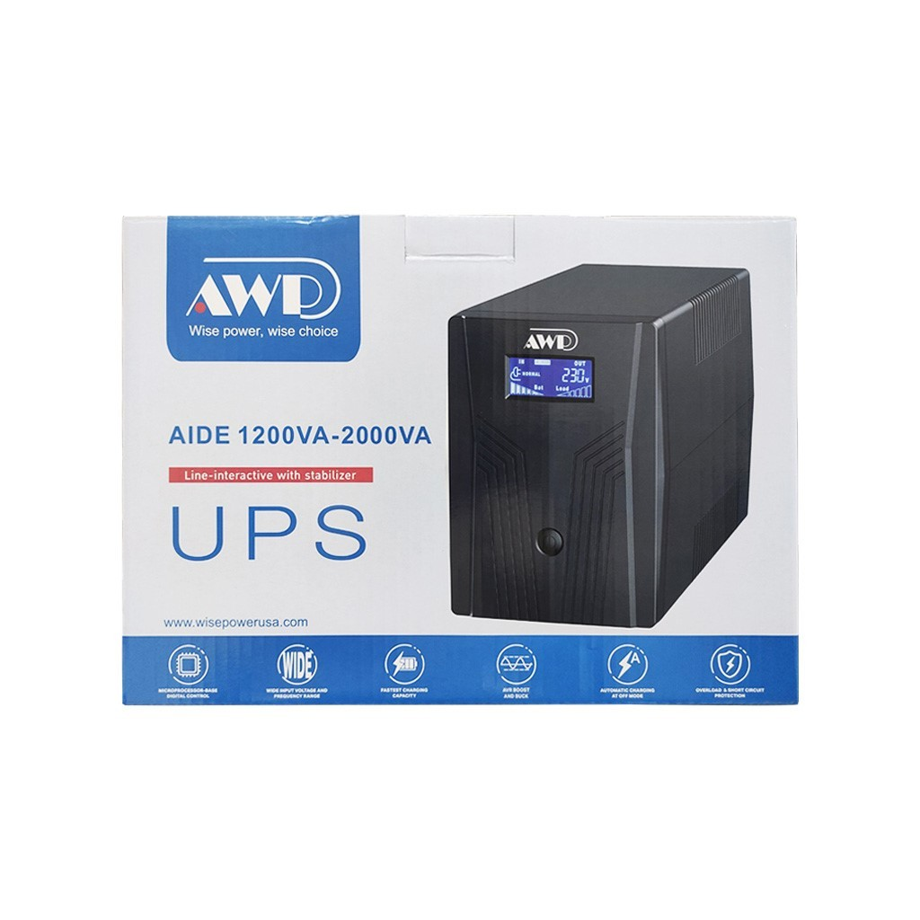 Ipason AWP AID2000 Pro Aide Pro LCD 1200W-2000VA UPS With AVR ...