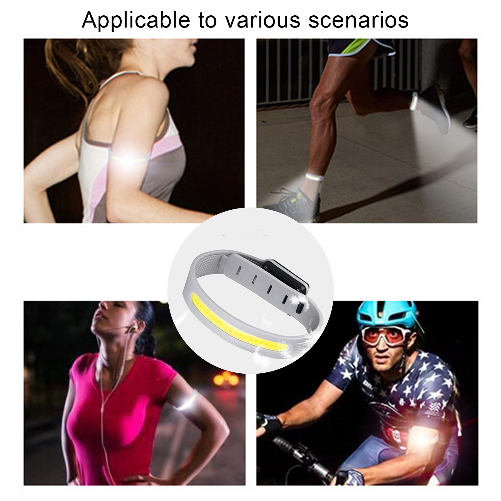 Led Light Up Bracelets Running Lights For Runners Sports Lamp For Arm ...
