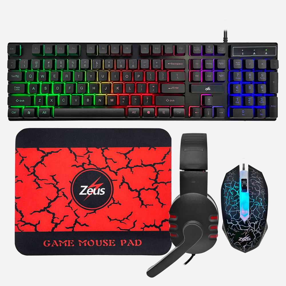 Zeus Z-BOX710 4 in 1 Computer Gaming Kit / Gaming Set ZBOX-710 | Shopee ...