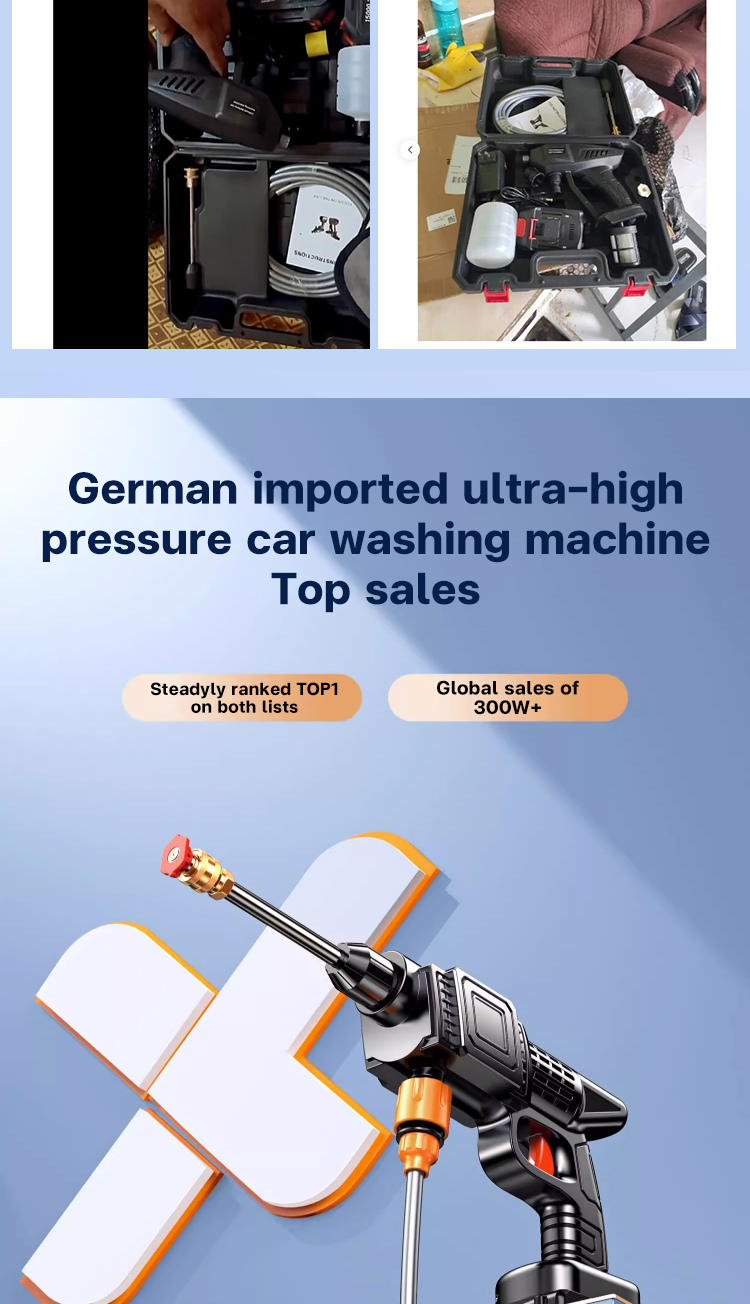 Free Box High Pressure Washer Portable Washer Cordless Electric Water