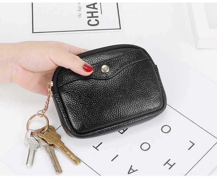 Shell Coin Purse Mini Short Clutch with Key Ring Zipper Lightweight ...