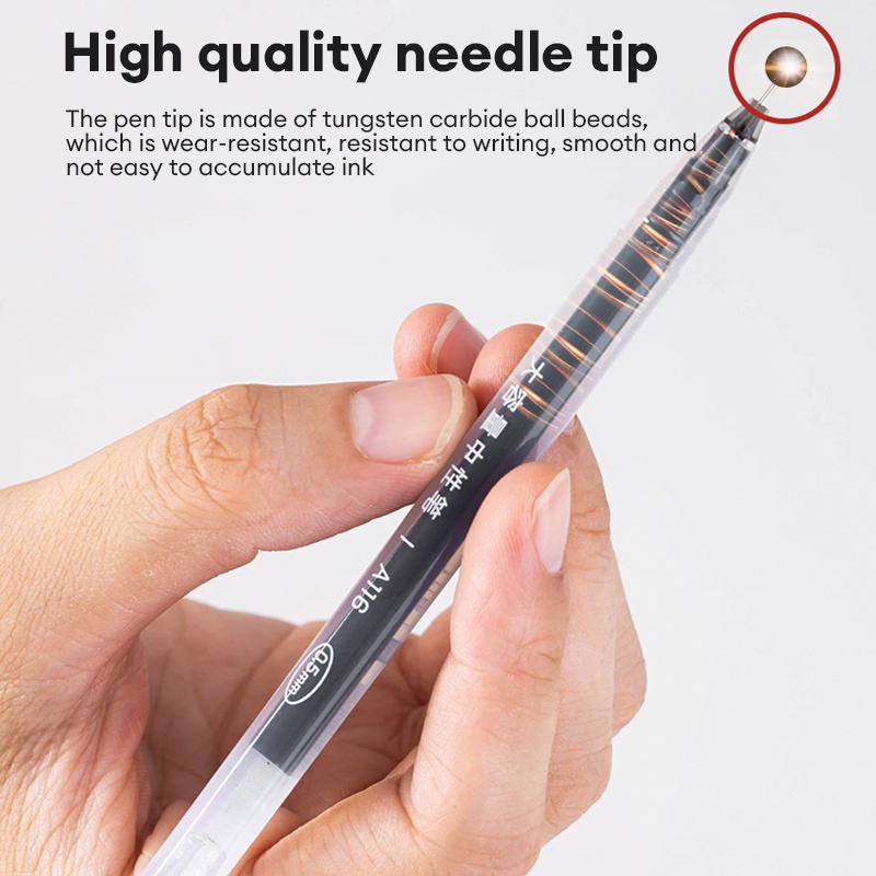 Deli Gel Pen 0.5mm (Black/Blue /Red) Writing Pen Stationery School ...