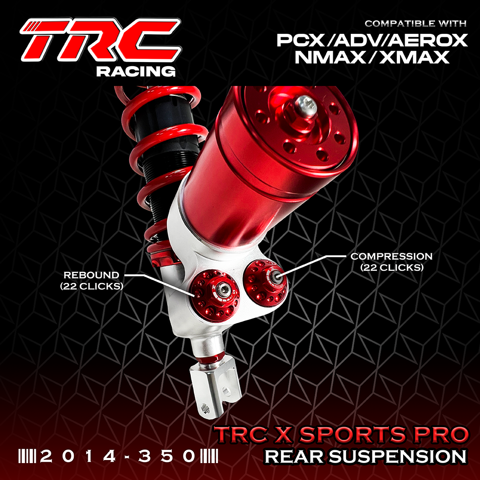 TRC Racing PH X SPORTS PRO 350mm PCX/ADV/XMAX Shock Absorber Suspension ...