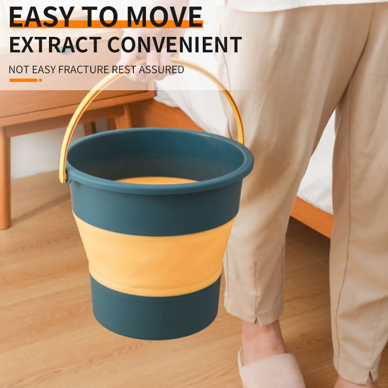 Foldable timba bucket collapsible portable small pail camping travel ...