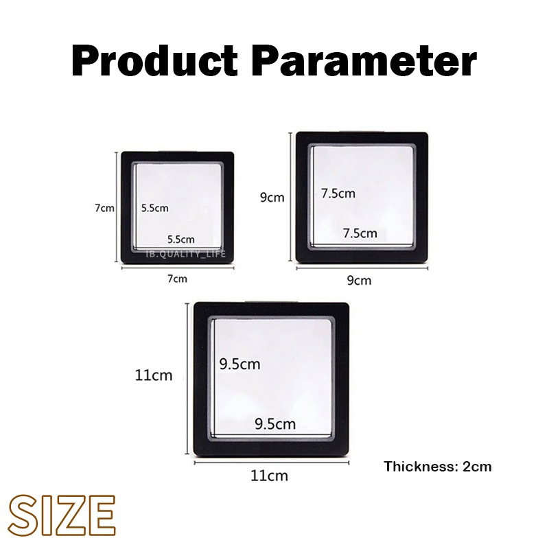 PET Membrane Floating Frame 3D Display Jewelry Frame Antioxidation Full ...