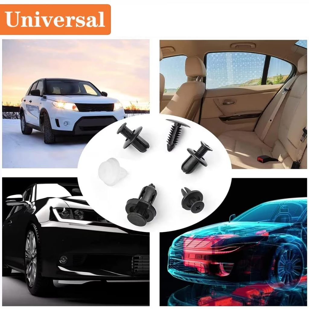 100 Pcs Bumper Clips Car Clips Universal Nylon Car Rivets Fasteners ...