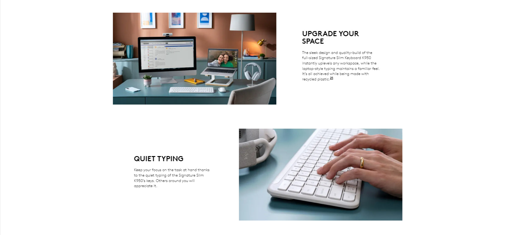 Logitech Signature Slim K950 Full-Size Wireless Keyboard | Shopee ...
