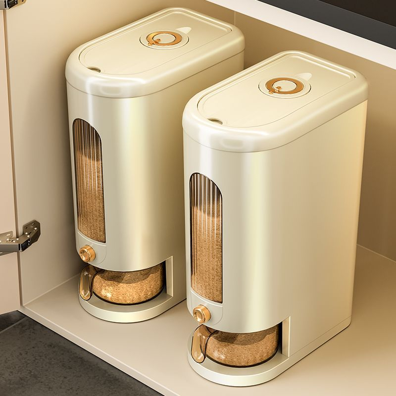 Automatic Rice Dispenser Storage Kitchen Rice Storage Container Push ...
