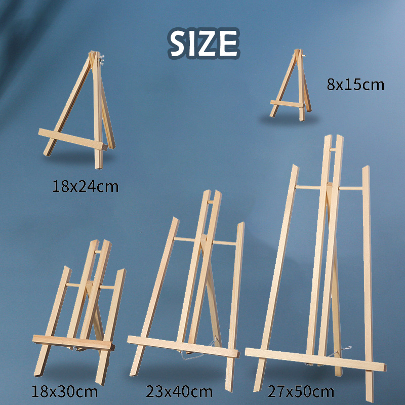 Mini Wood Display Easel Natural Wooden Tripod Holder Stand for ...