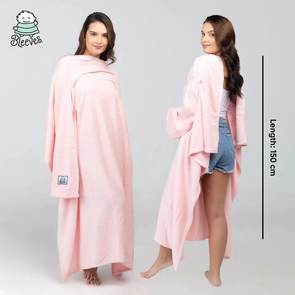 Bleeves® Beige Bleeves Regular Wearable Blanket for Men and Women