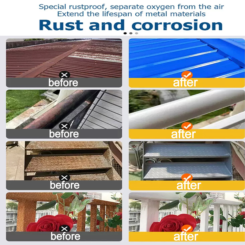 (No Need To Remove Rust)2 in 1 Anti Rust Paint For Rusty Metal Color ...