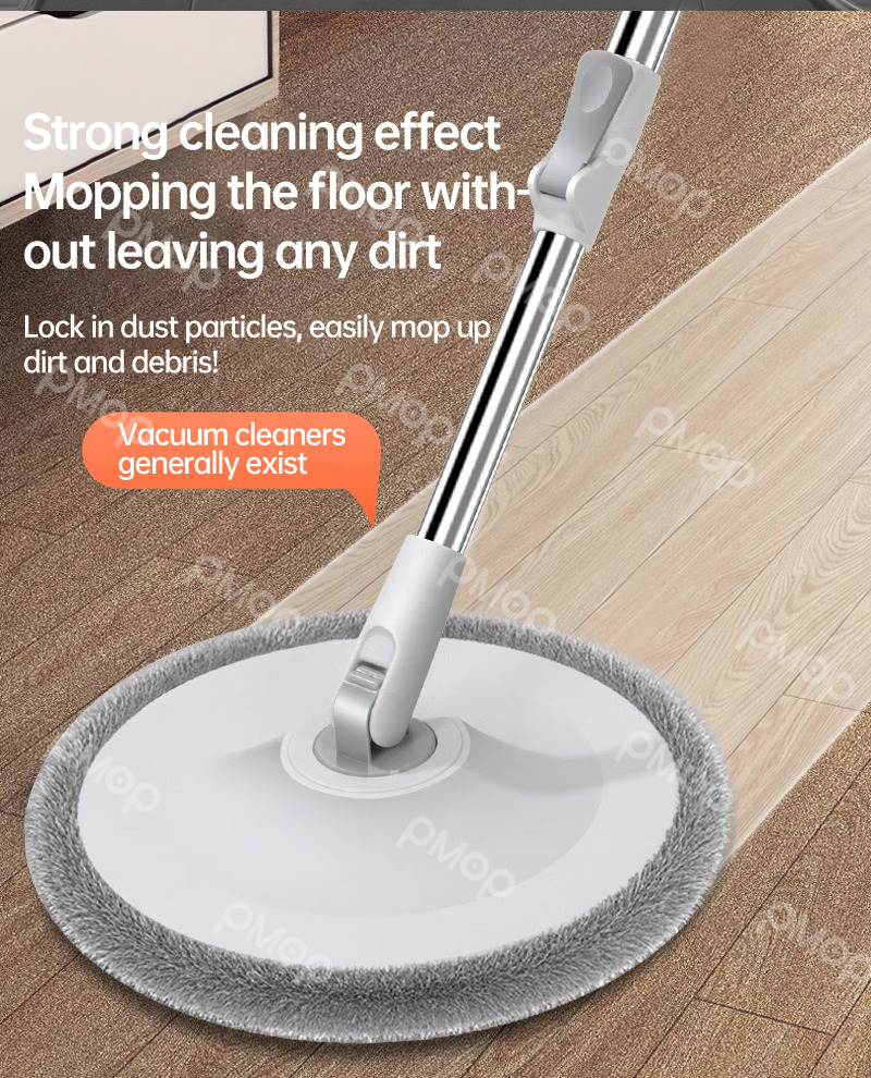 PMOP Self Wash Spin Mop 360 Spinner Flat Cleaner Clean and dirty water ...