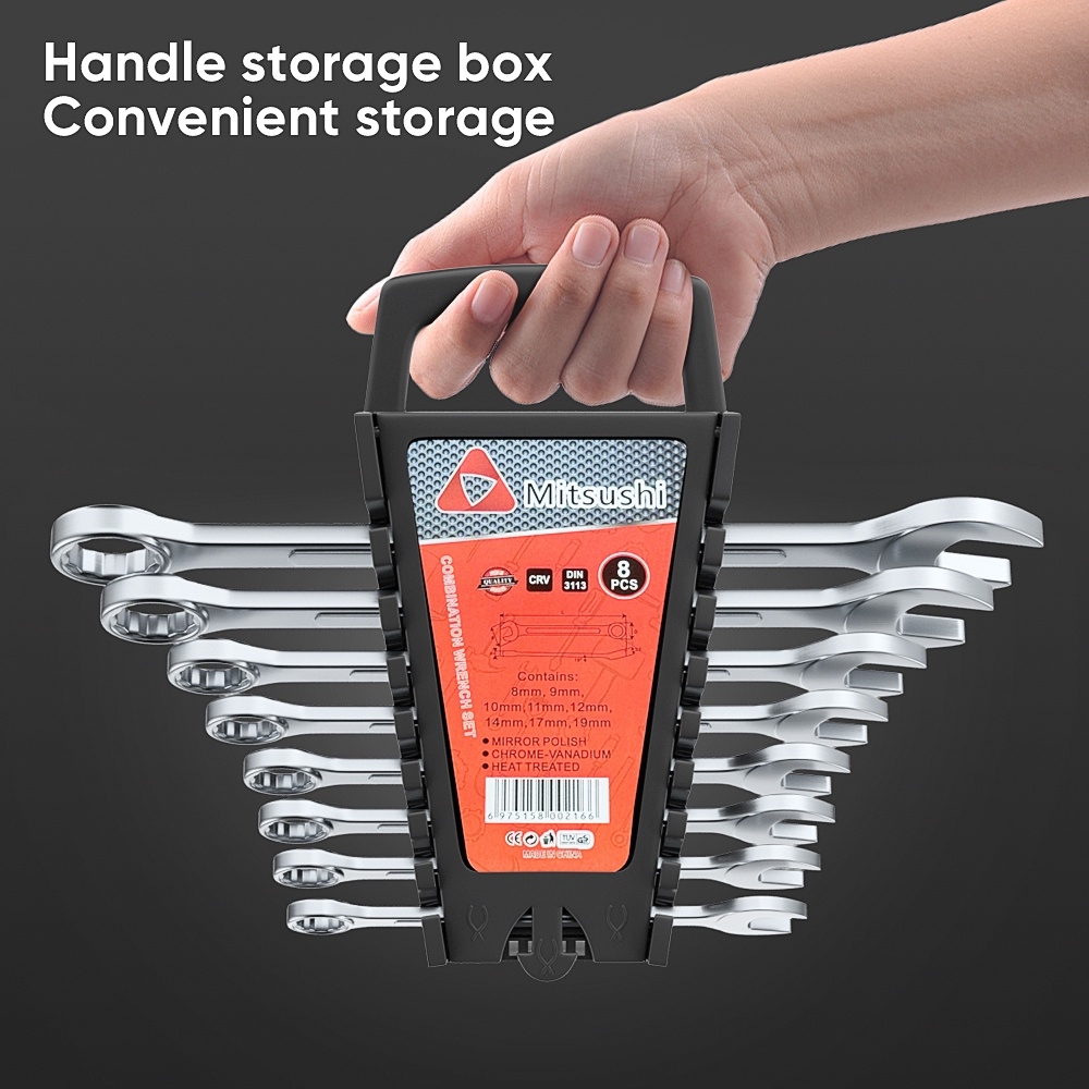 Fyseus by Mitsushi 8pcs Combination Wrench Set 8/9/10/11/12/14/17/19mm ...