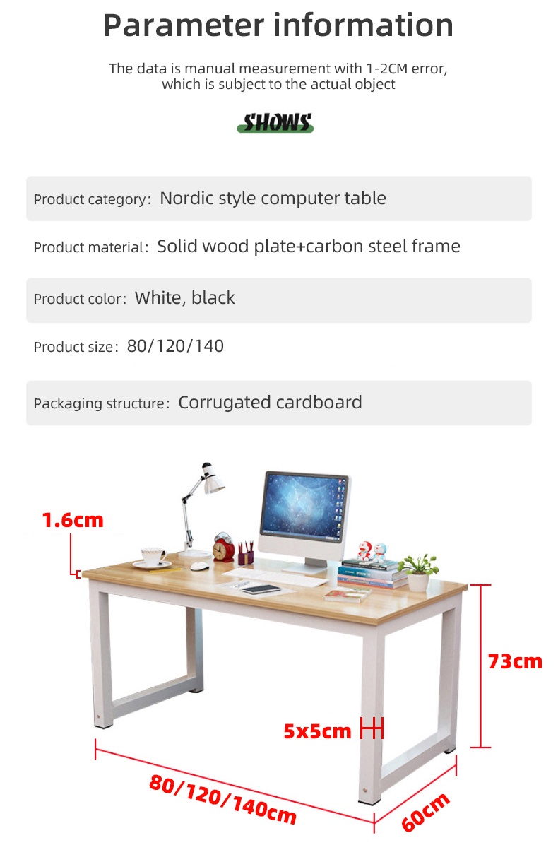 ICON Study Table Computer Table Office Table 80-140CM Gaming Table ...