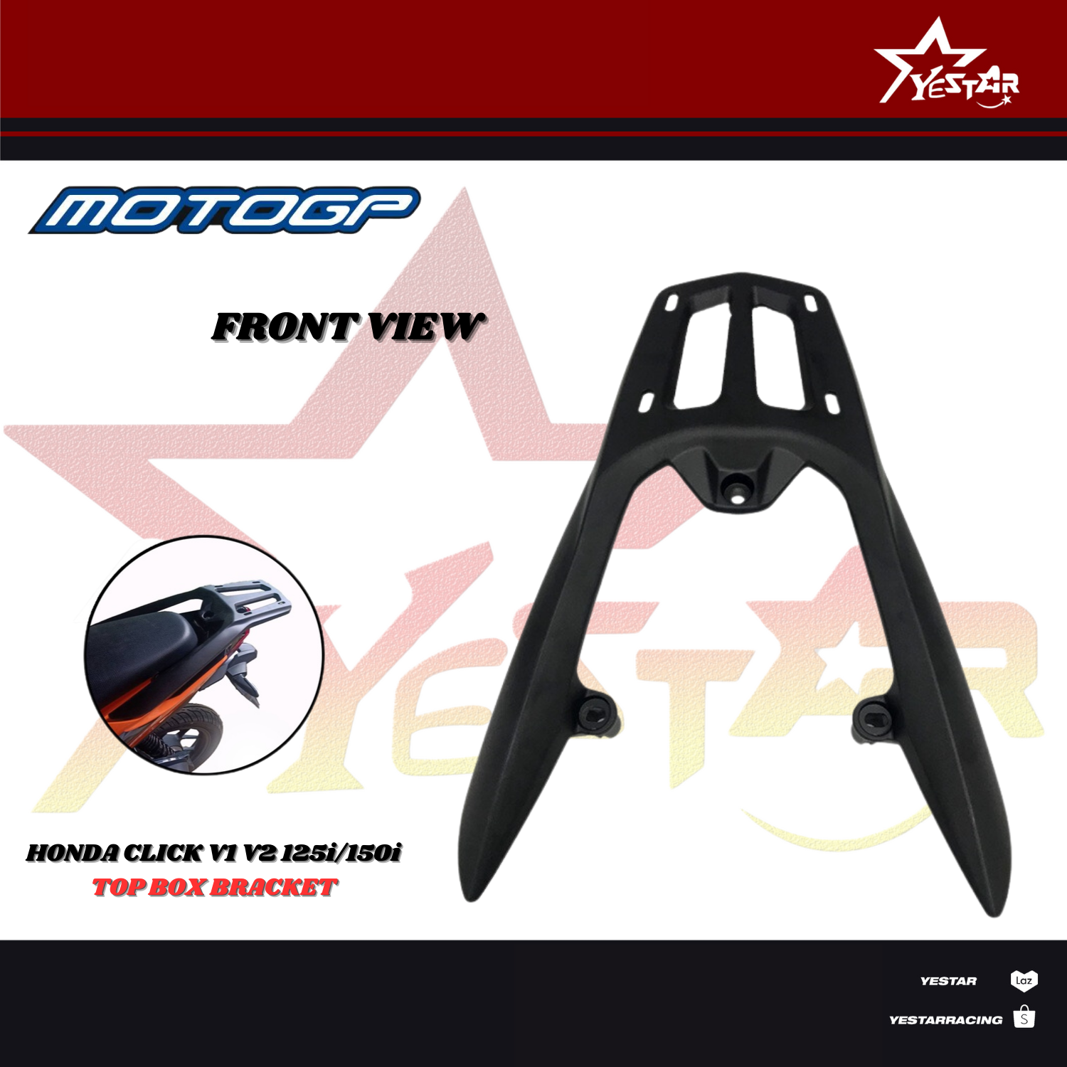 Yestar Racing Raven Bracket Top Box Bracket for Honda Click V1 V2 Moto ...