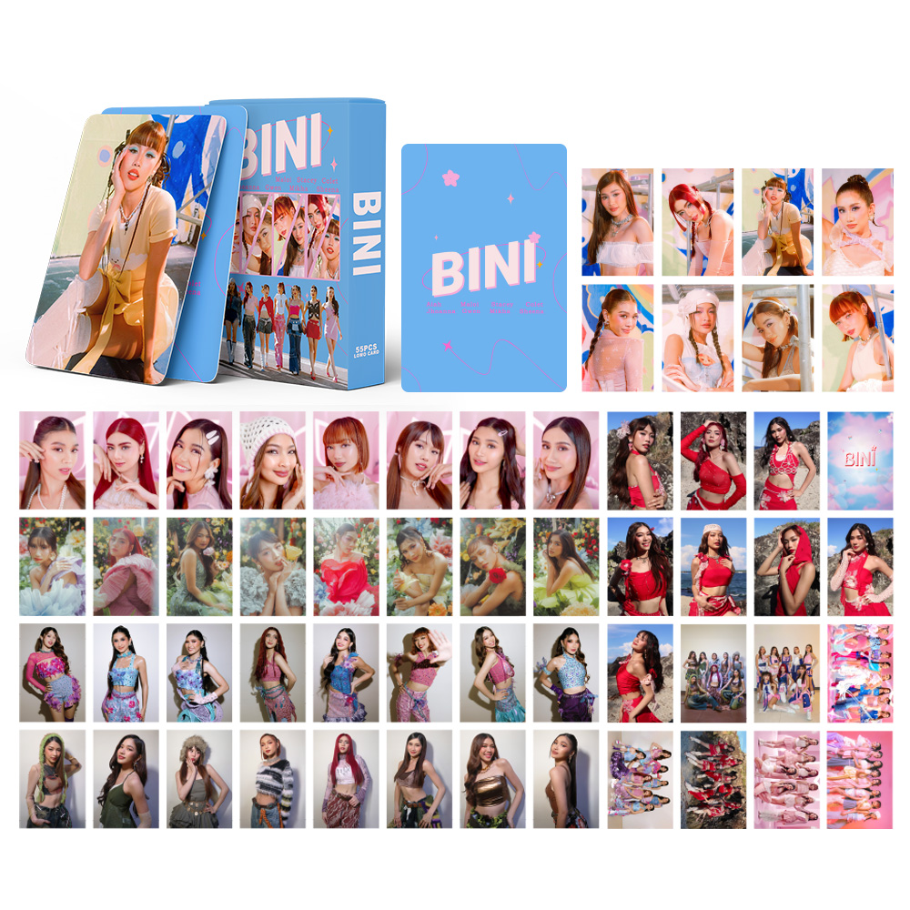 50/55 Pcs BINI CHERRY ON TOP Lomo Cards Laser Lomo Cards Bini Talarawan ...