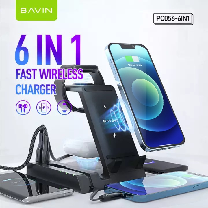 BAVIN PC056 15W in Multi-Functional Wireless Charging Station