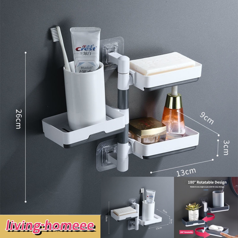 Non drilling soap rack wall mounted multi-layer soap box storage rack ...