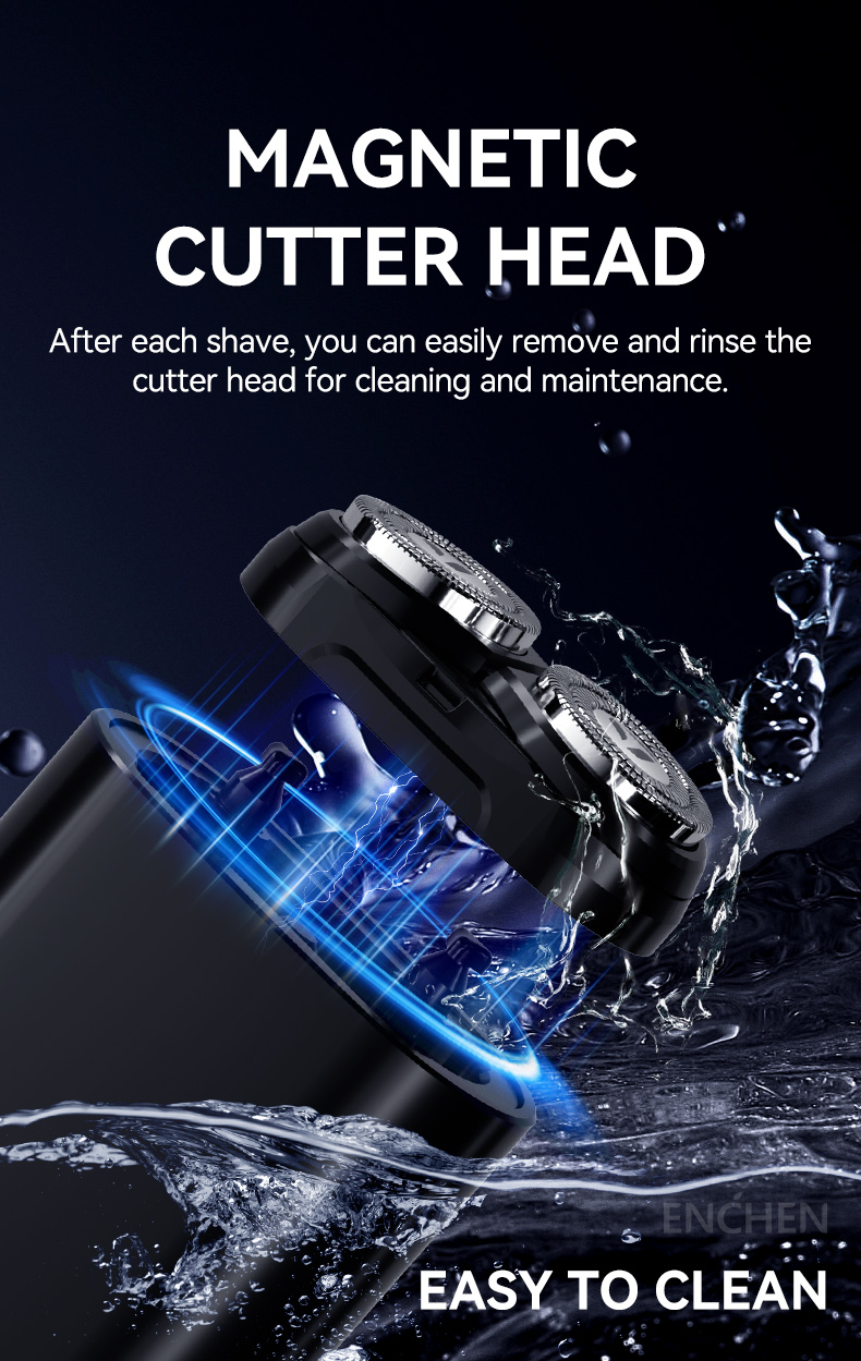 Enchen Pocket Shaver Mini Electric Shaver Z4 Mens Beard Razor Press To ...