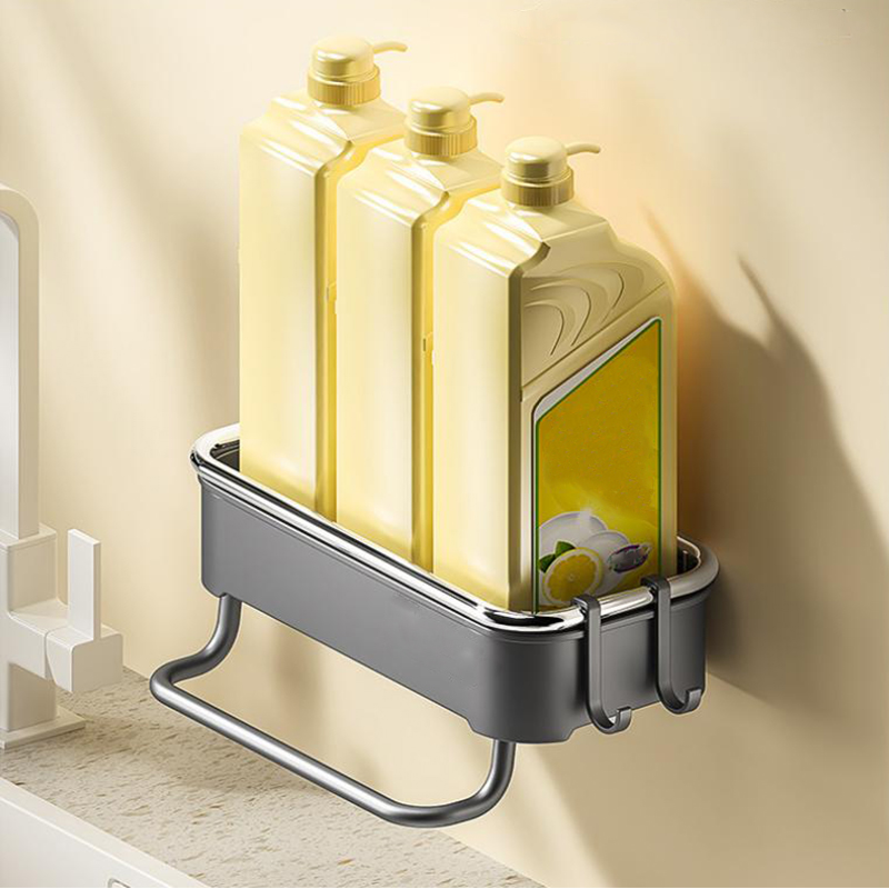 Kitchen Storage Rack Wall-mounted Stainless Steel Bathroom Shelf ...