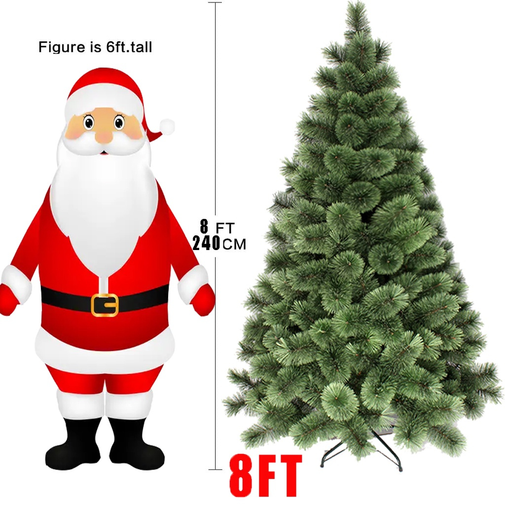 METECH 240cm/8FT Christmas Tree High Density Encryption Christmas Tree ...