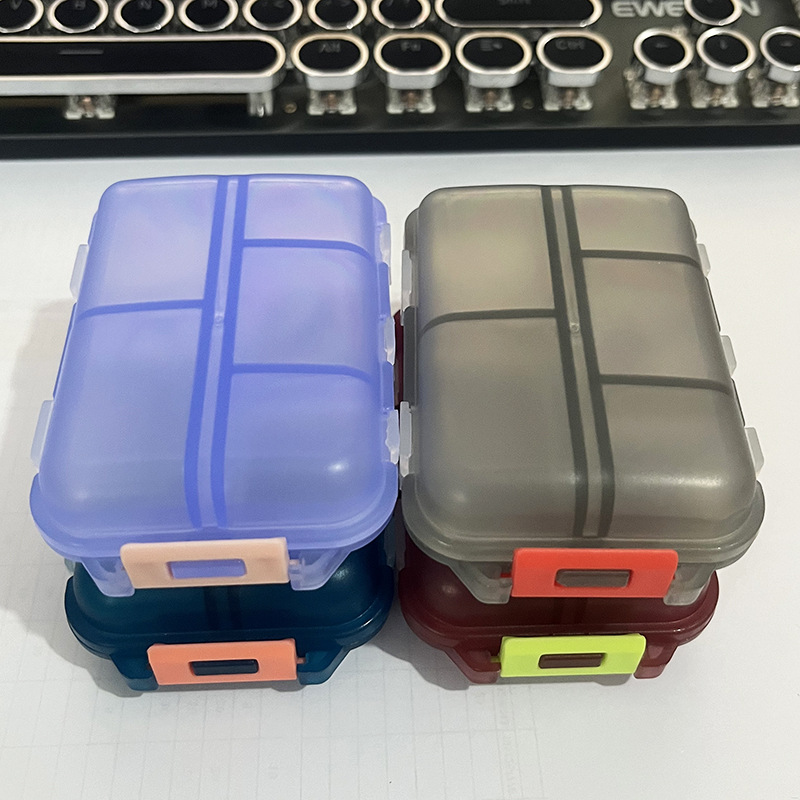 10 Grid Mini Storage Box, Portable Organizer Case, Small Plastic Box ...