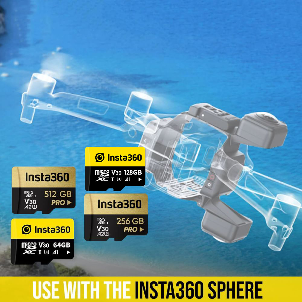 Insta360 512GB 256GB 128GB 64GB microSDXC UHSI Class 3 V30 A1 / A2