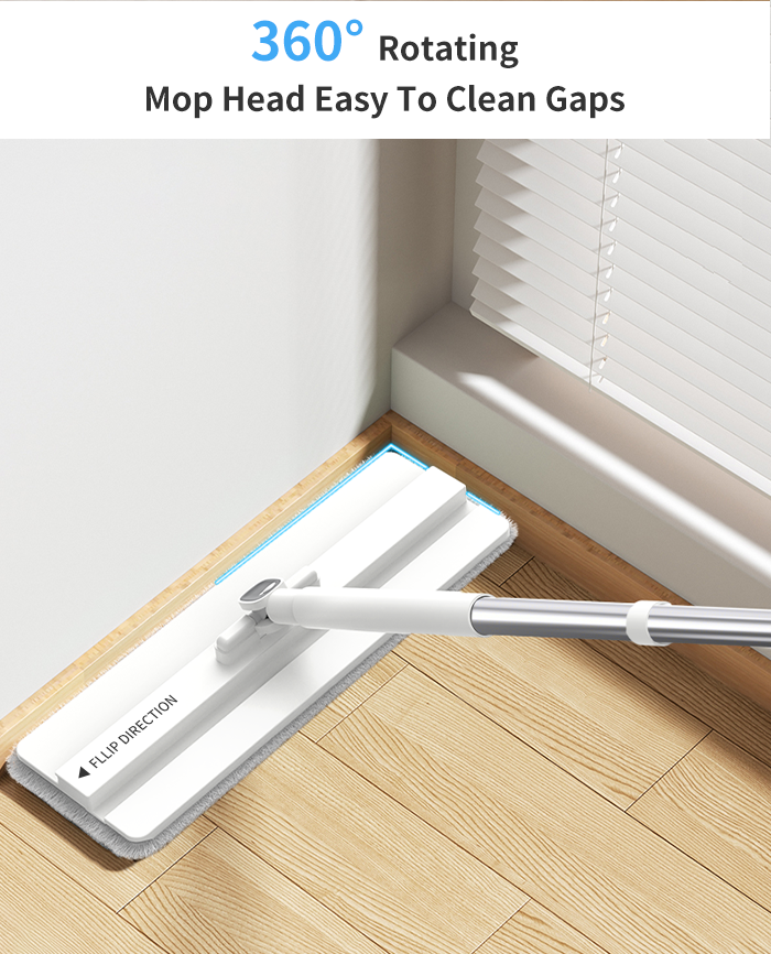 ZOLELE M21 Floor Mop Cleaning Flat Mop 2in1 360 Spin Mop Dry and Wet ...