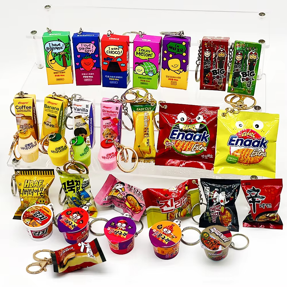 Simulation Korean turkey noodle snack bag pendant schoolbag pendant ...