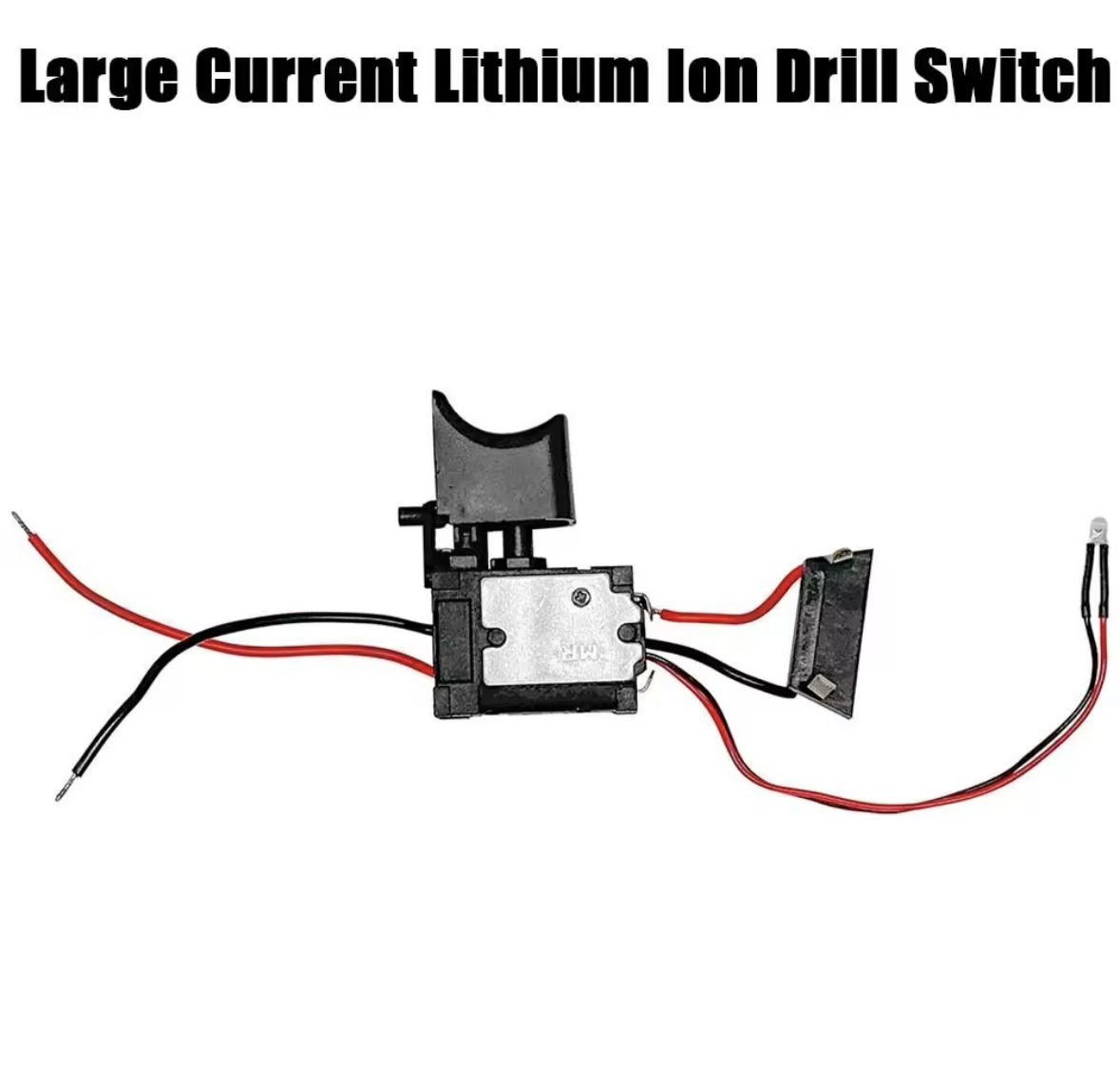 Lithium Battery Cordless Electric Drill Switch With led Light Trigger ...