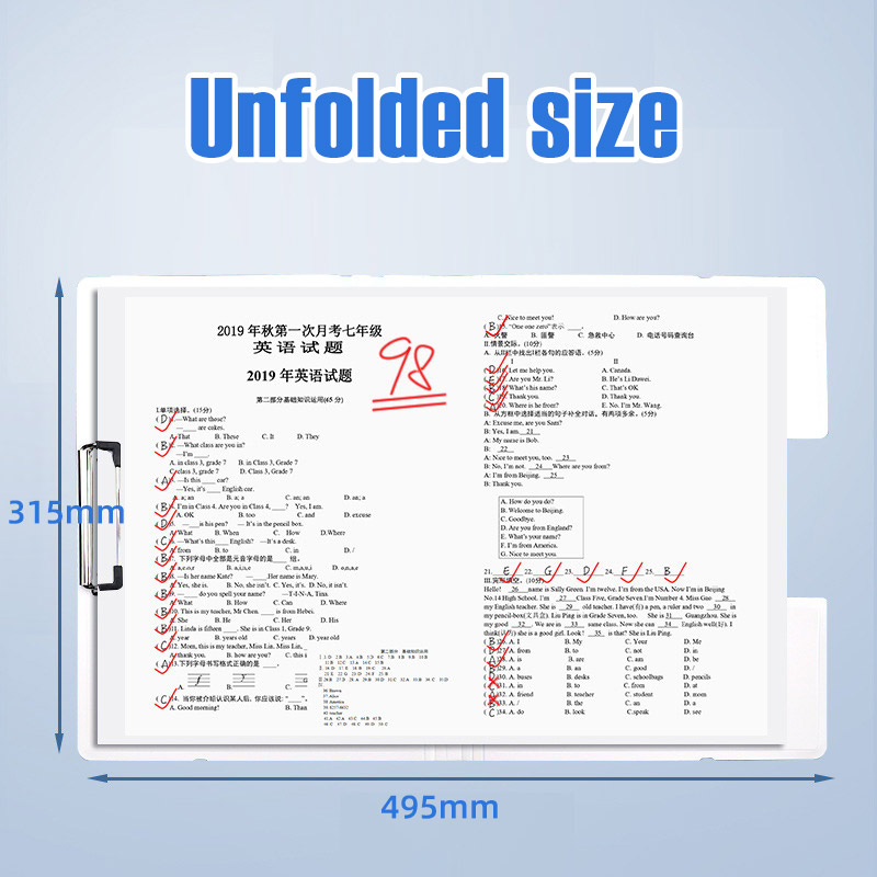 A3 Test Paper File Folder with Strap | Waterproof & Durable ...
