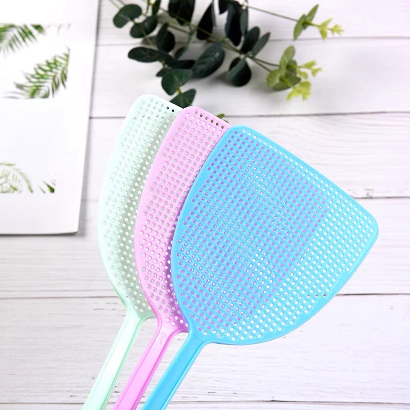 ZH296 2pcs Plastic Fly Swatter Long Handle Mosquito Killer Smatter ...