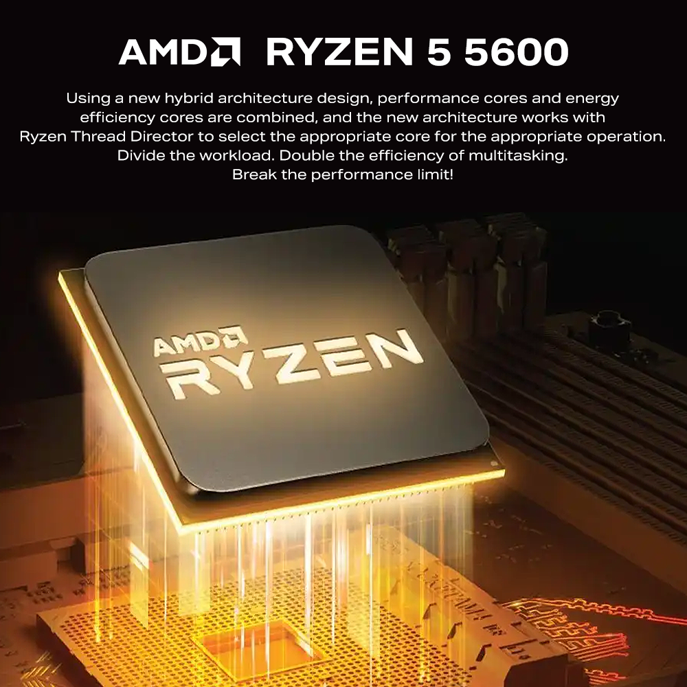AMD RYZEN 5 5600 Desktop Computer Hexa-Core-Core 12 Thread 16GB RAM ...