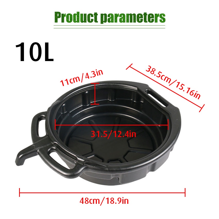10L Oil Drain Pan Wast Engine Oil Collector Car Fuel Fluid Change ...