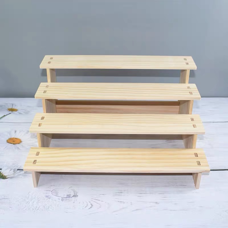 4Tier Wood Display Riser Wood Display Riser Stand Jewelry Party Cake ...