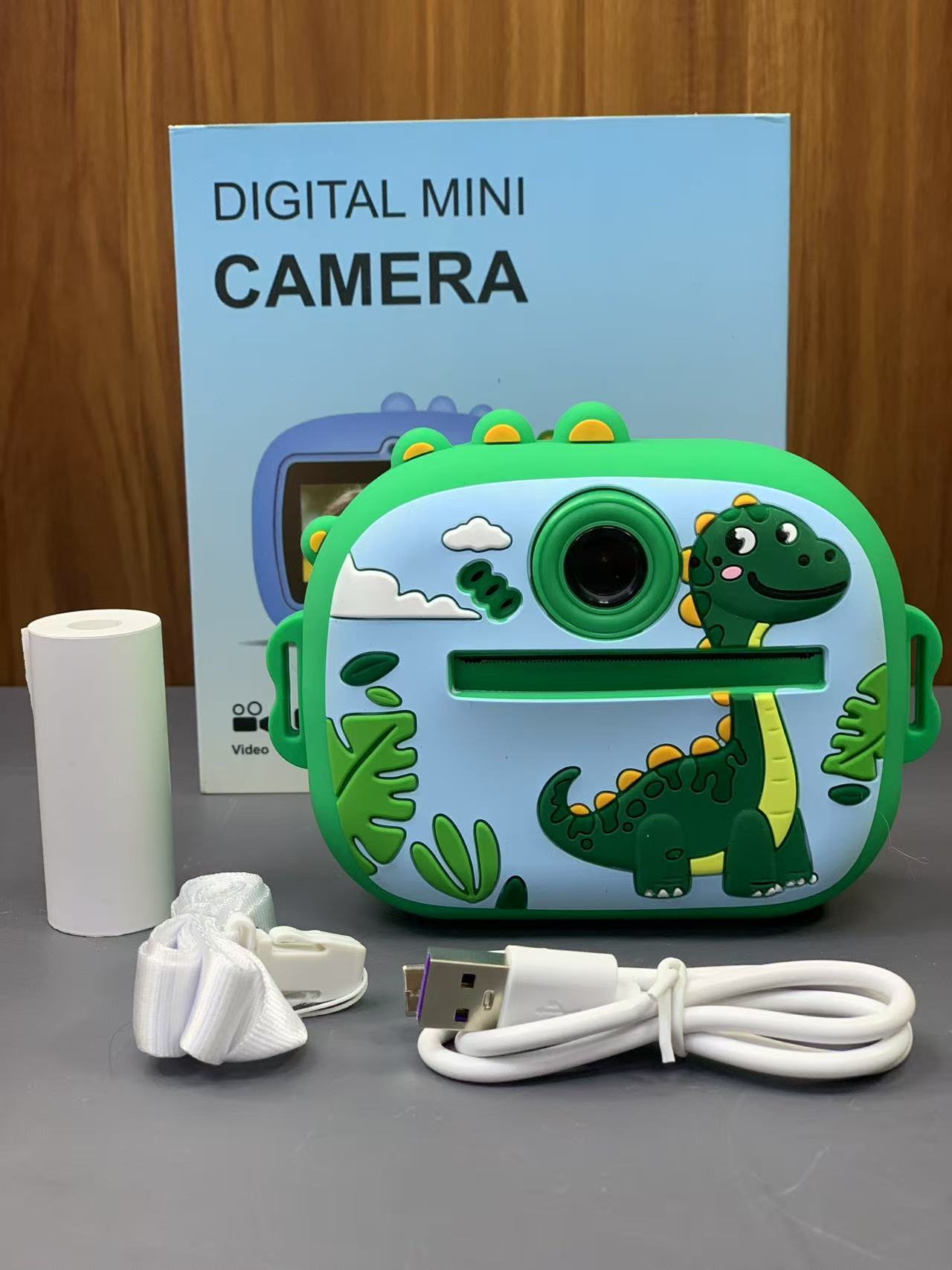 2.4 inch DINOSAUR Kids Portable Digital Mini Instant Camera With FREE ...